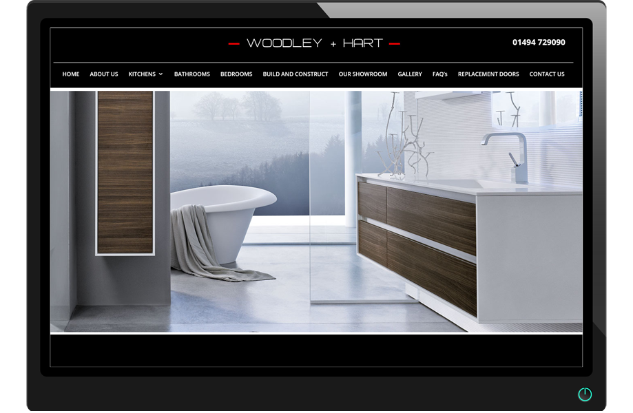 SJI Design website design Woodley and Hart Bathrooms 