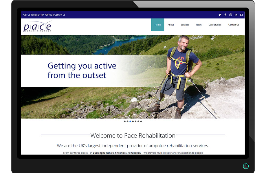 Pace Rehab website by SJI Design