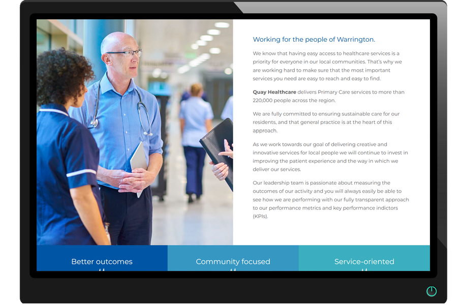 Quay Healthcare website design by SJI Marketing and Design